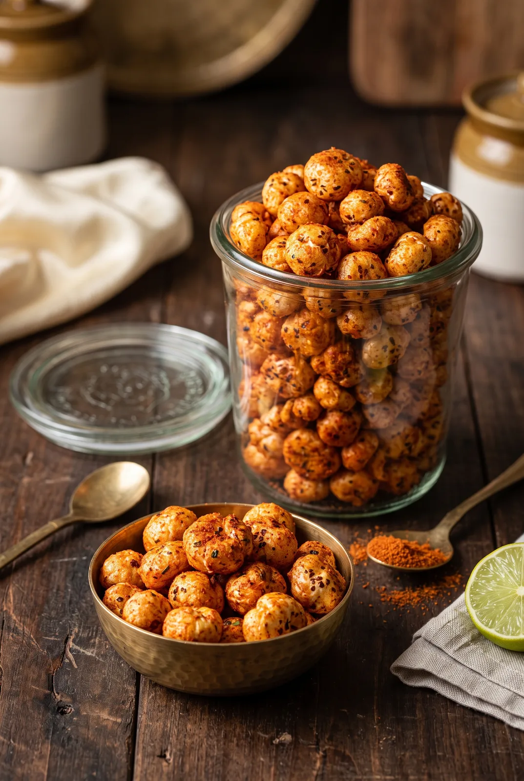 Roasted Peri Peri Makhana (Air Fryer Fox Nuts)