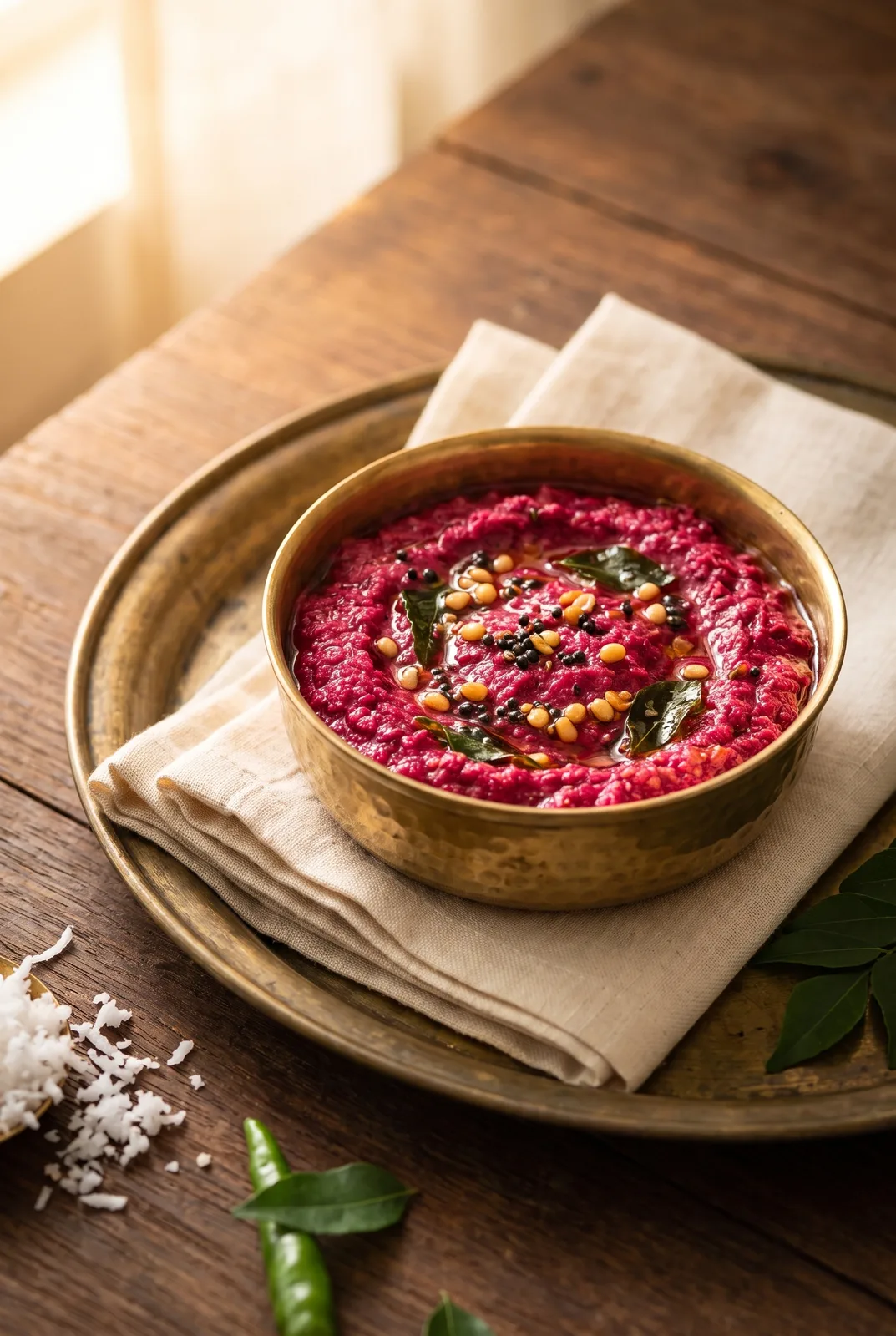 Beetroot Chutney Recipe (South Indian Beet Chutney)