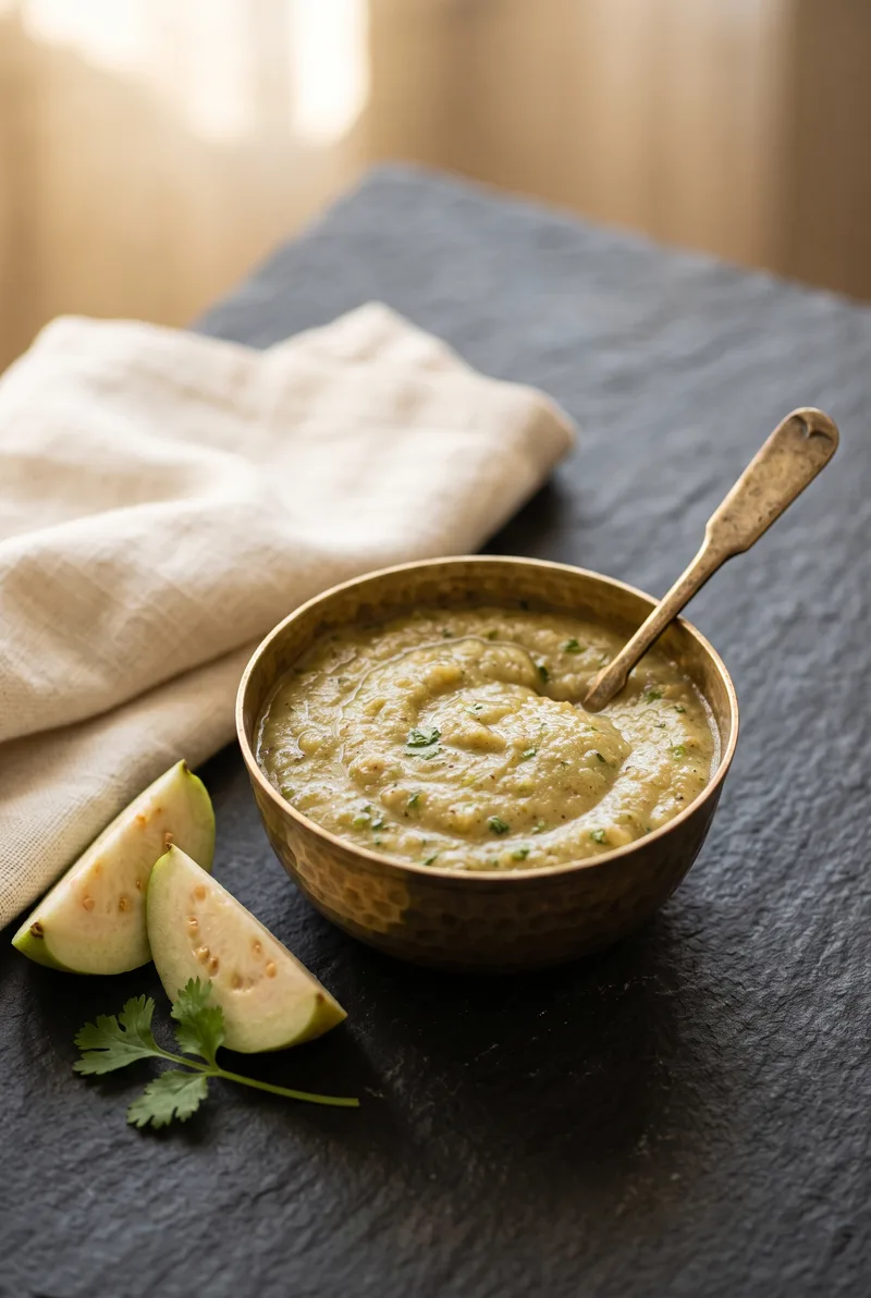 Guava Chutney Recipe (Amrood / Jamfal Chutney)
