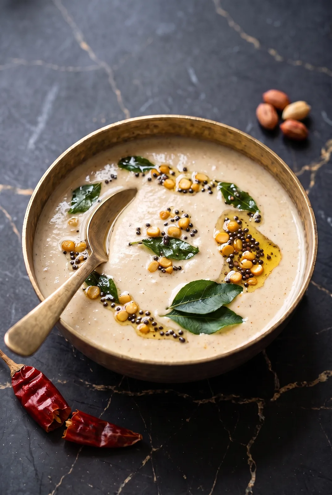 Peanut Chutney Recipe (Groundnut / Palli Chutney)