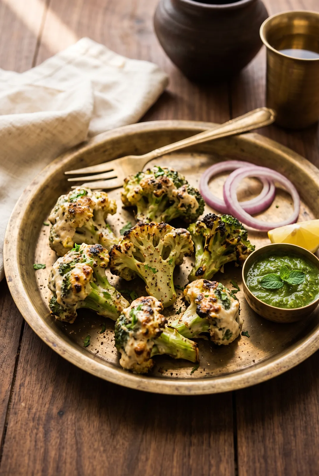 Roasted Malai Broccoli Tikka