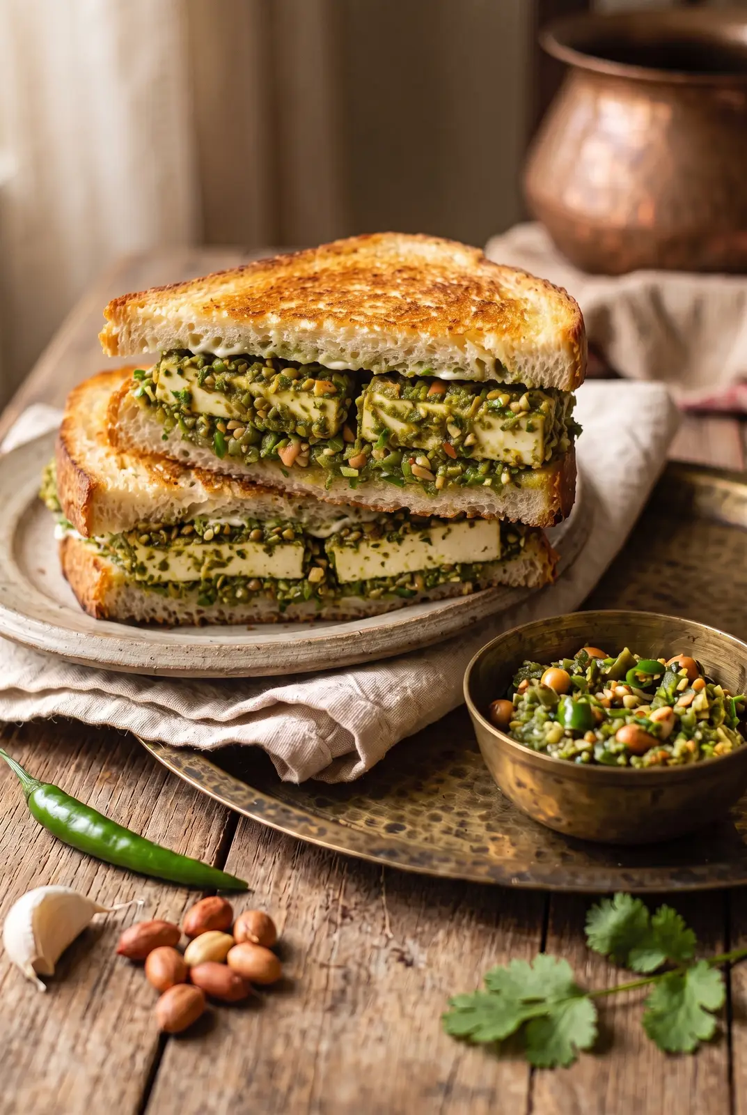 Thecha Paneer Sandwich